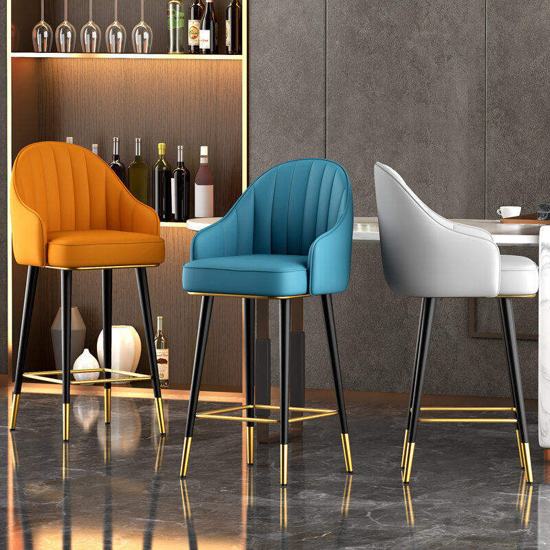 Эргономичный барный стул ретро-дизайна, стойка регистрации в европейском стиле, эргономичная мебель для промышленного салона