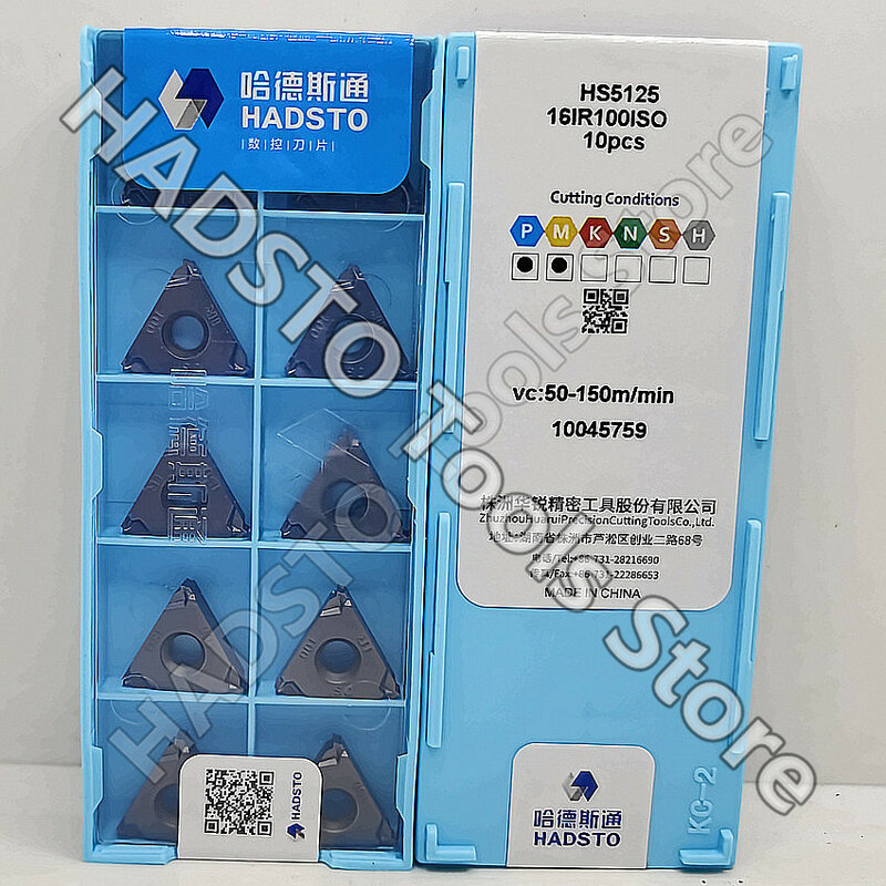 16IR100ISO HS5125 16IR 100ISO HS5125 16IR 100ISO HADSTO carbide inserts Thread inserts For Steel, Stainless steel, Cast iron