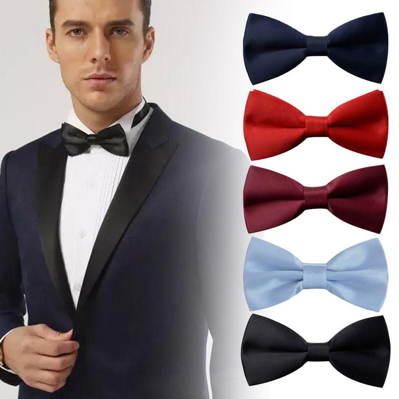Классический однотонный галстук-бабочка для мальчиков и девочек модный повседневный розовый галстук-бабочка голубой зеленый аксессуары для рубашки B6v1