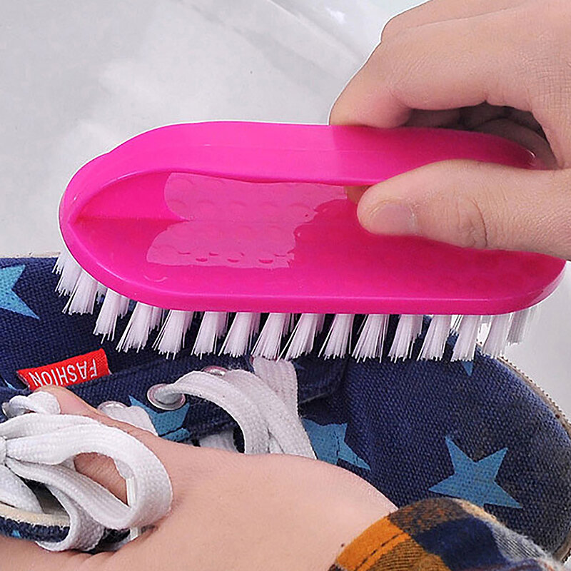 Brosse à récurer aléatoire à poils souples, brosse à récurer portable en plastique pour le linge, les vêtements et les chaussures, les mains et les livres
