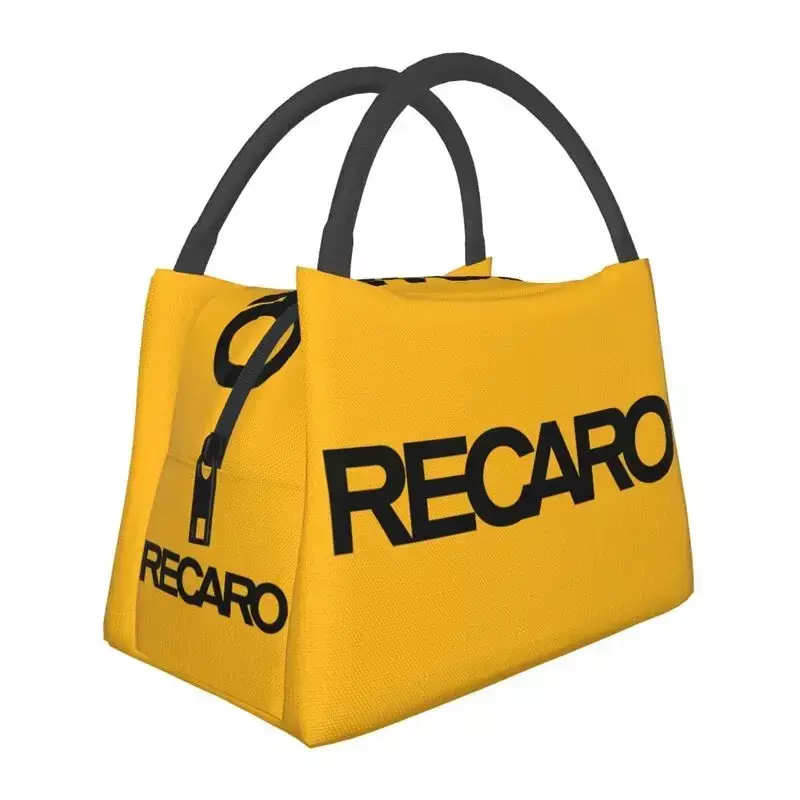 Recaros Logo Insulated Lunch Bags for Women Resuable Cooler Thermal Food Lunch Box Hospital Office