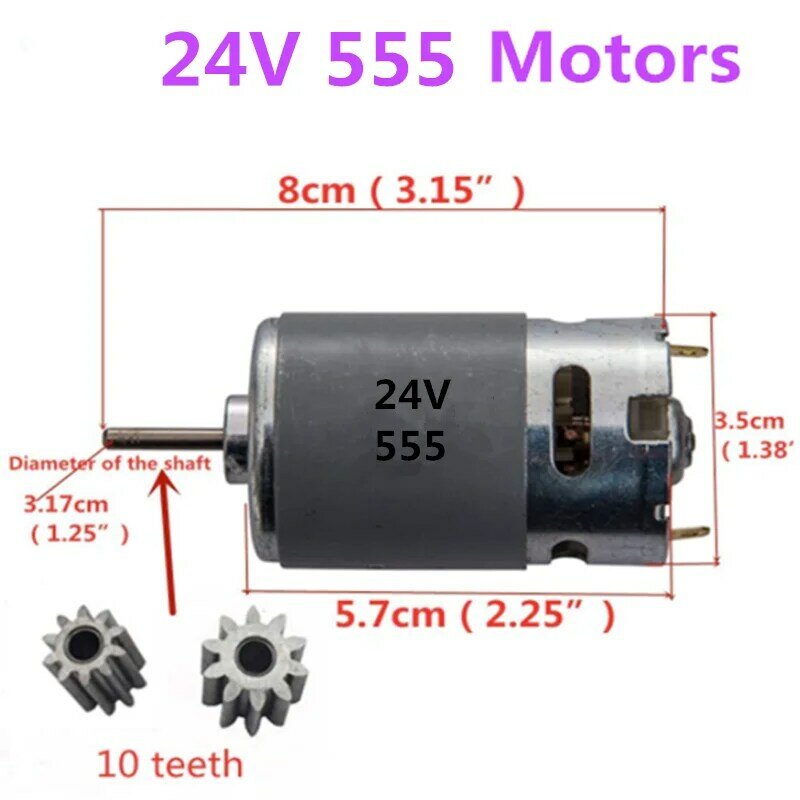 24V RS555 200W เด็กไฟฟ้าของเล่น,มอเตอร์24V จอ DC สำหรับเด็กรถดุ๊กดิ๊ก,24V สำหรับเด็กไฟฟ้า