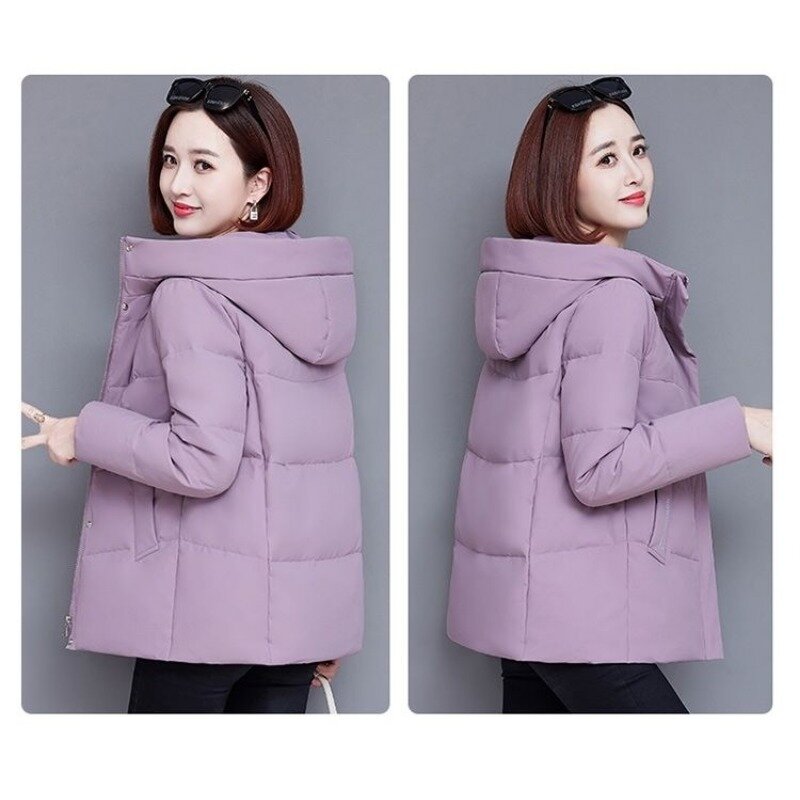 2023 New Women Down Jacket Winter Coat Female Warm Thick Parkas Loose Large Size Outwear Fashion Trend Hooded Overcoat M 3XL