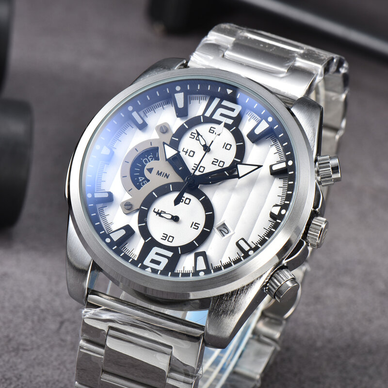 Роскошные оригинальные брендовые кварцевые часы горячая Распродажа для мужчин, хронограф, ежедневная Дата, спортивные наручные часы, лучшие часы