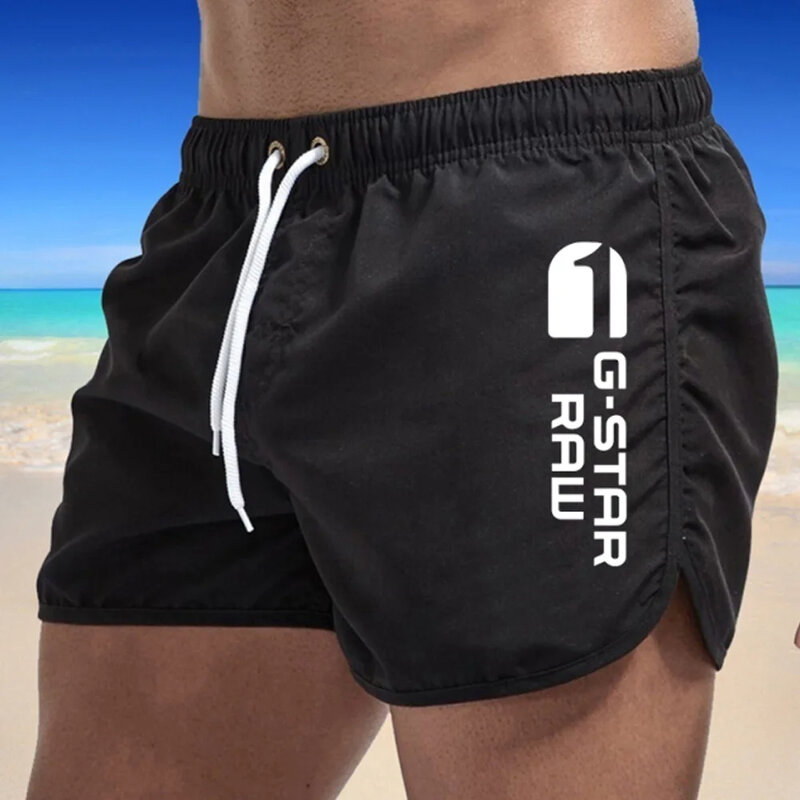 Мужские Роскошные пляжные шорты, быстросохнущая одежда для тренажерного зала, для бега, сексуальные, повседневные, летняя Новинка