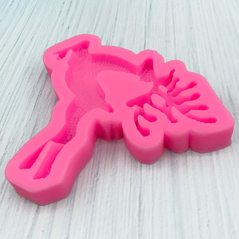 Pink Elk Shape Silicone Mold DIY Chocolate Cake Decoration Mold Creative Christmas Deer Biscuit Mold Home Baking Supplies