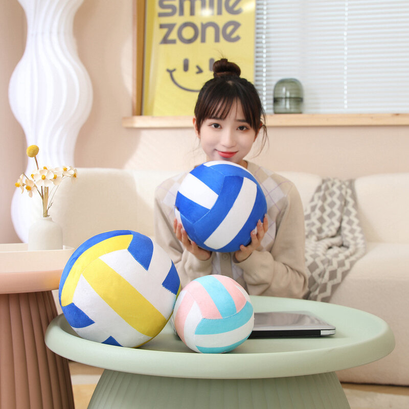 Kawaii Simulation Volleyball Ball Plüsch tier niedlichen Volleyball Requisiten Kissen begleiten Kinder weiche Geschenke für Mädchen Jungen Raum dekor