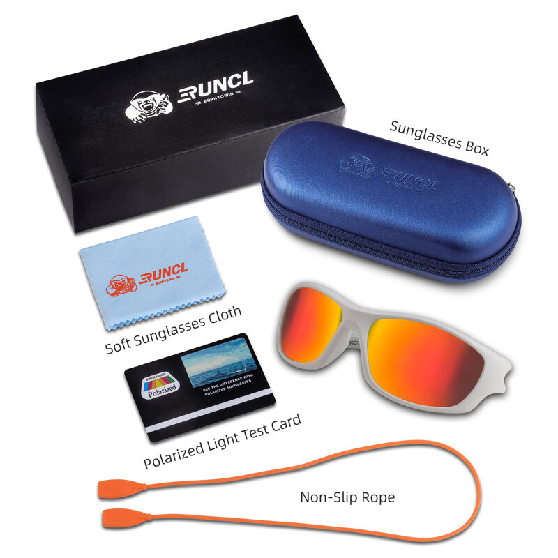 Поляризованные плавающие солнцезащитные очки RUNCL, спортивные солнцезащитные очки для рыбалки, мужские и женские легкие очки для вождения, езды на велосипеде и бега
