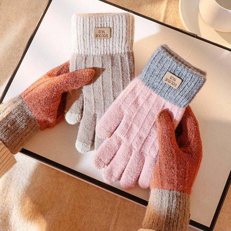 Damen Winter Touchscreen Handschuhe einfache wind dichte feste Verdickung shand schuhe für Frauen Mädchen Winter geschenk