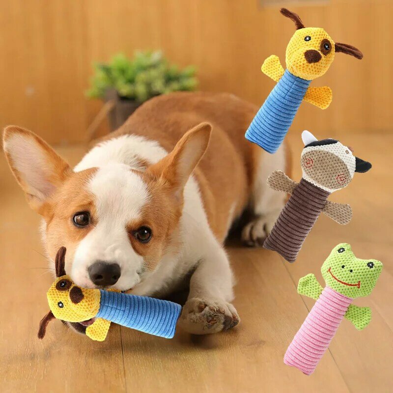 Игрушки для собак, плюшевые пищащие игрушки для щенков, интерактивные игрушки для собак при прорезывании зубов для маленьких собак, мягкие игрушки для собак, плюшевые игрушки для щенков
