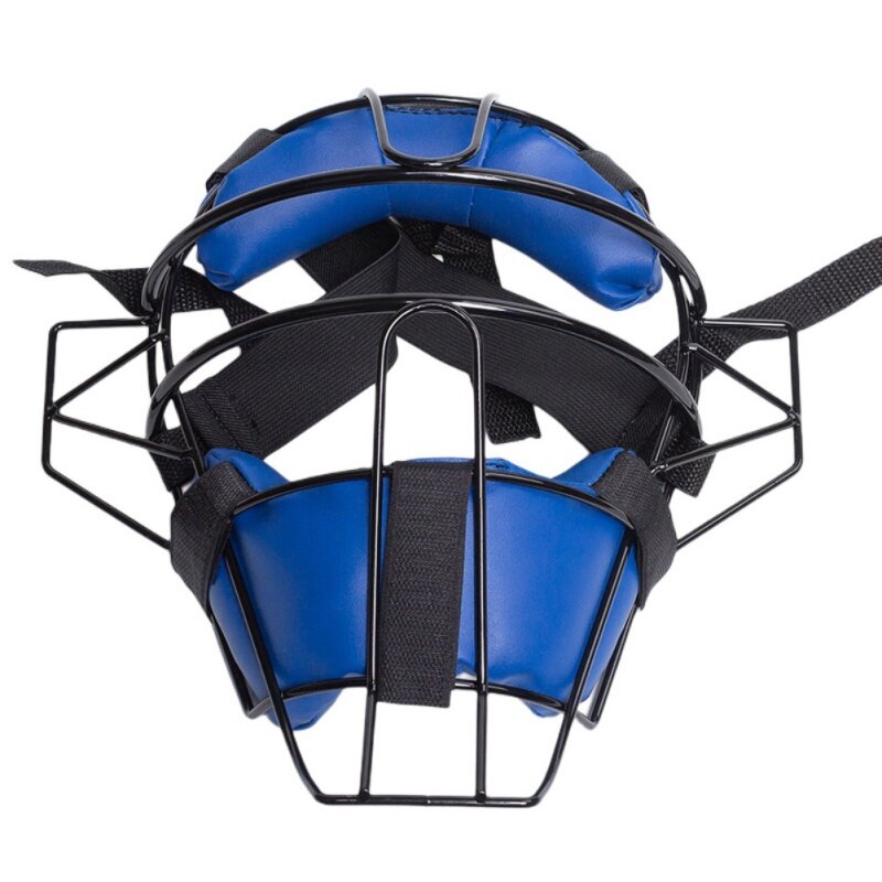 Máscara de softball ampla visão campo beisebol protetor estendido crianças máscara adulto clássico softball frame aço com couro do plutônio