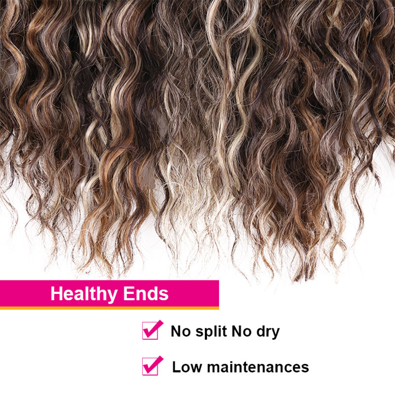 Julianna High Quality Packet Smooth Ombre Curly Kanekalon Fiber Organic Synthetic Weave Bundles Hair Extensions