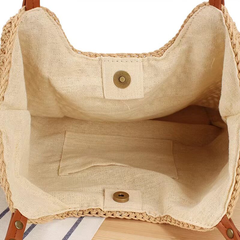 Cotton Thread Woven Bag Tote Bags 2024 Handbags Luxury Designer High Quality Sac De Luxe Femme Super Copy Brand Y2k Replicas