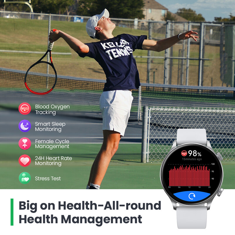 HAYLOU Solar Plus RT3 Smart Watch Bluetooth Phone Call 1.43"AMOLED Display Smartwatch Health Monitor IP68 Waterproof Sport Watch