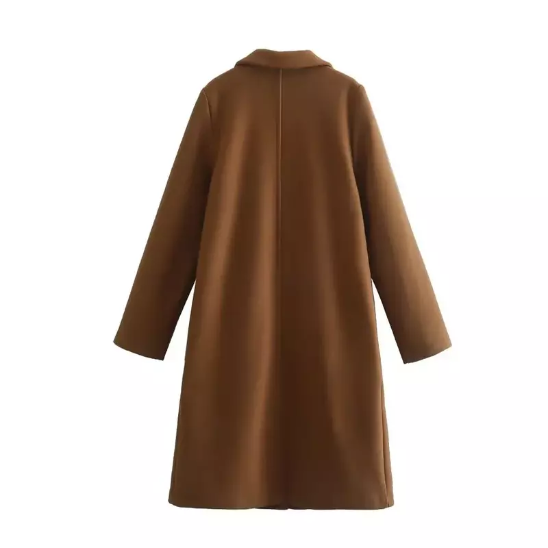 Veste en laine multi-documents pour femme, manteau vintage, manches longues, OupillChic, nouvelle mode, hiver, 2023