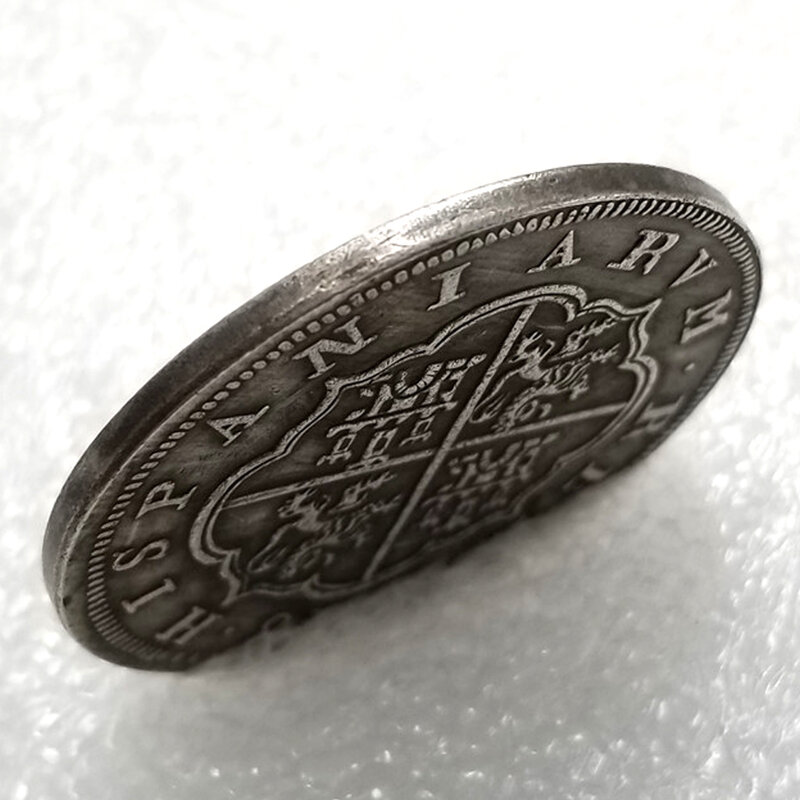Luksusowe 1618 hiszpańskie imperium 3D para sztuki monety romantyczna kieszonkowa zabawna szczęśliwa moneta pamiątkowa + nowość torba na prezent