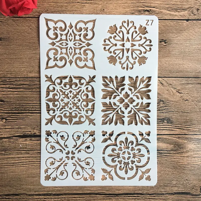 26*18cm Schablonen DIY Handwerk Schichtung Schablonen Für Wände Malerei Scrapbooking Stanzen Stempel Album Dekorative