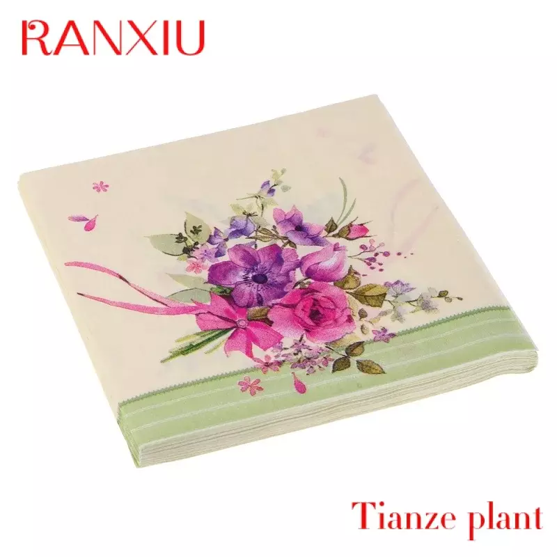 Custom colorful printed paper napkin with customers design