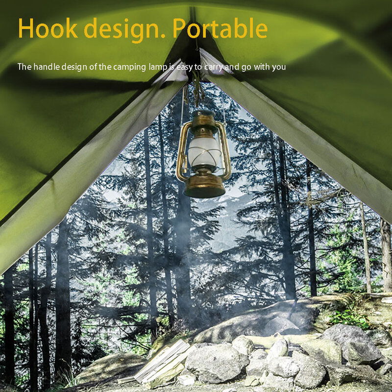 Фонарь для палатки, 25 см, железный, бронзовый, легкий, портативный, аварийный светильник походов