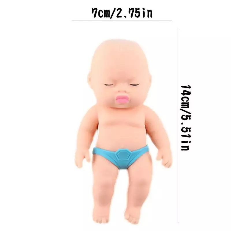 Squeeze Black Baby Doll con trucco giocattolo fai da te, giocattoli Squishy antistress Fidget Doll, novità giocattoli elastici di decompressione