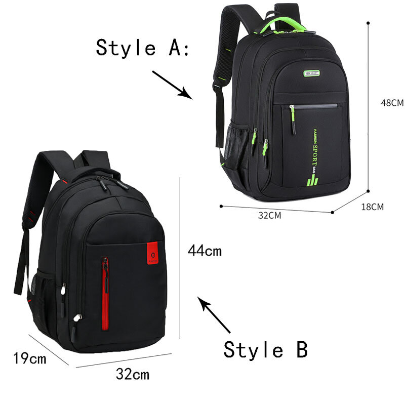 Mochilas Oxford impermeáveis masculinas, mochila de negócios, bolsa para computador, mochila casual para estudantes do ensino médio, capa grande