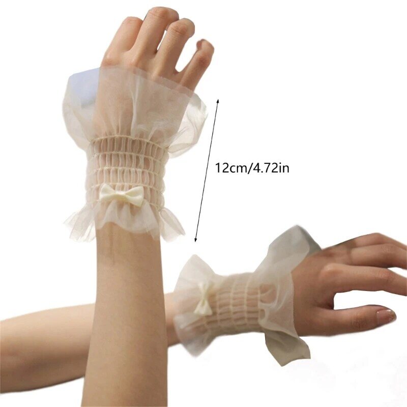 Odpinane rękawy marszczone mankiety rękaw na ramię dziewczyna kobiety koreańskie rękawy mankietami D5QB