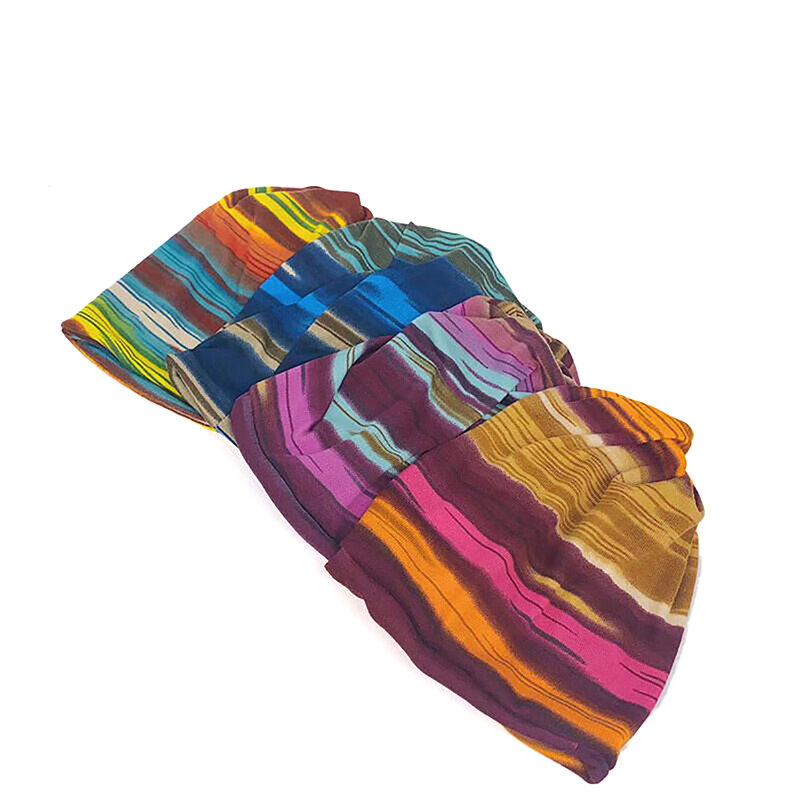 Cappello Pullover lavorato a maglia per adulti multifunzionale Unisex arcobaleno cravatta coda di cavallo fascia indossabile colore