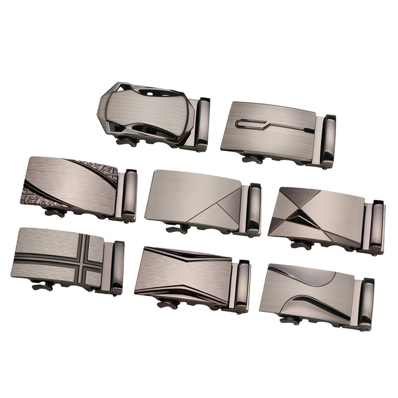 Men's Automatic Slide Buckle Replacement Metal Ratchet Belt Buckle Business