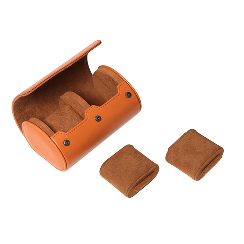 Leather Watch Storage Box Dust-Proof 3 Slot Watch Case Portable Watch Roll Travel Cases for Travel Men N0HE