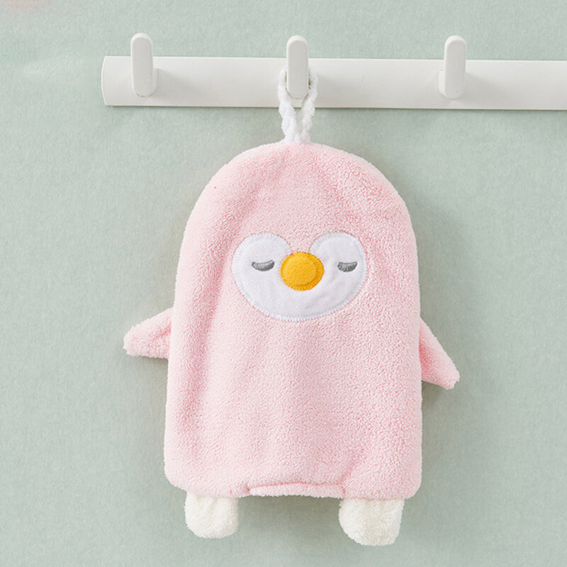Hanging Coral Velvet Hand Towel Thickened Fast Drying Hang Hand Towel for Baby Infants  Toddlers
