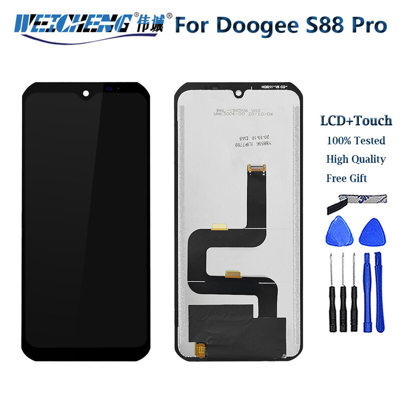 Pantalla LCD para Doogee S88 Plus, montaje de digitalizador con pantalla táctil, reparación de pantalla LCD para Doogee S88 Pro