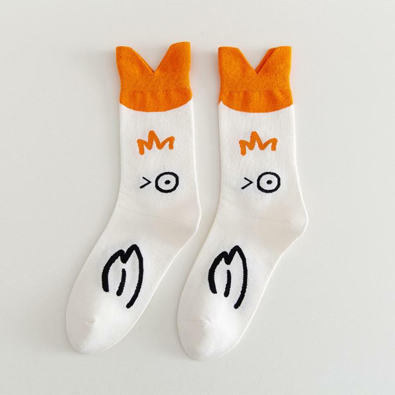 Calzini stampati anatra oca creativo Casual Sox moda donna cartone animato animale divertente tubo medio cotone calzino sportivo coppia regalo