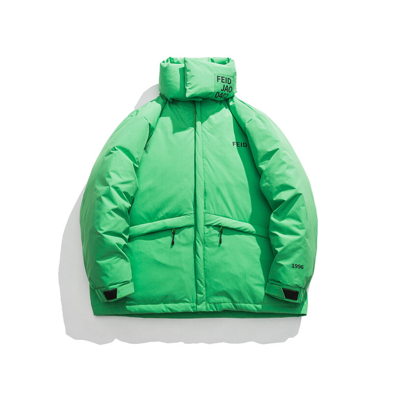 Chaqueta holgada y cálida para hombre, chaqueta gruesa de estilo universitario, vitalidad juvenil, Ins Harajuku, invierno, 2022