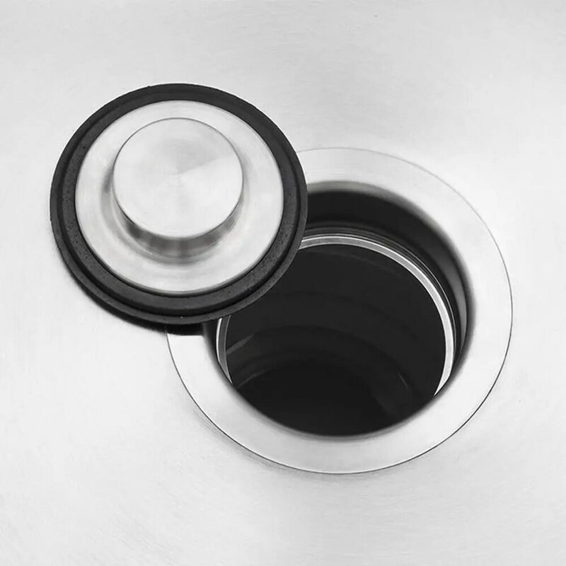 Stainless Steel Sink Plug Leakage-proof Anti-Odor Sink Drain Cover Durable with Rubber Sealing Ring Sink Drain Stopper Bathroom