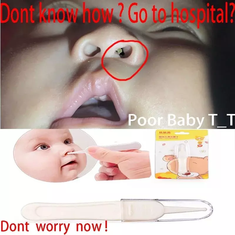 Baby Dig Booger Clip neonati orecchio naso strumenti per la pulizia dell'ombelico pinzette di sicurezza per bambini pinze per la pulizia forniture per la cura della cavità nasale del bambino