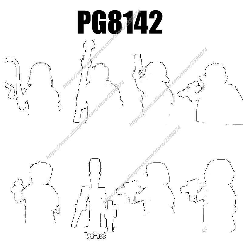 PG8142 figuras de acción, accesorios de película, bloques de construcción, juguetes PG798, PG799, PG800, PG803, PG804, PG805, PG806, PG807