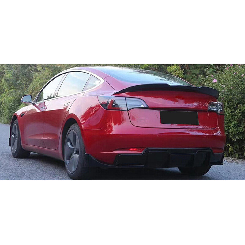 Spoiler belakang kompatibel dengan 2016-2019 Tesla Model 3 Trunk spoiler Wing Gloss Aksesori Otomotif hitam 2016 2017 2018 2019