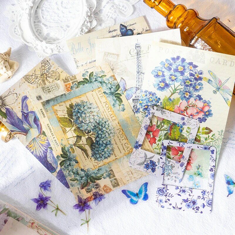 Dimi 40 pz/pacco Flower House Girl Series materiale Vintage carta diario creativo Scrapbooking diario Retro Collage decorazione