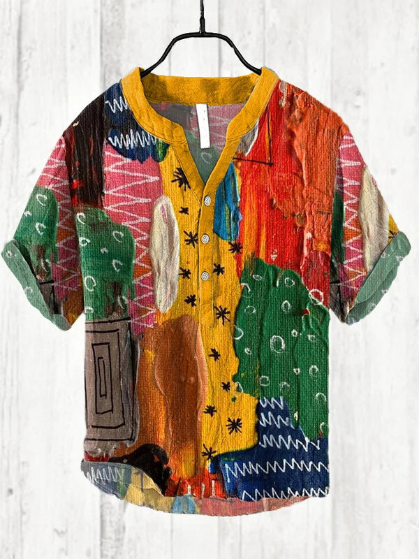 Nuova camicia hawaiana stampata per il giorno di san patrizio casual estiva alla moda per il produttore transfrontaliero del commercio al mare delle vacanze degli uomini