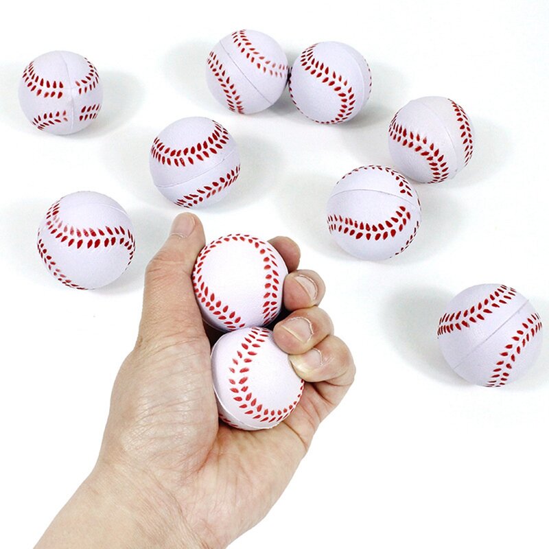 ลูกบอลคลายเครียดกีฬาเบสบอลขนาดเล็ก30แพ็คลูกบอลกีฬาโฟมขนาดเล็กสำหรับรางวัลงานเทศกาลของโรงเรียน