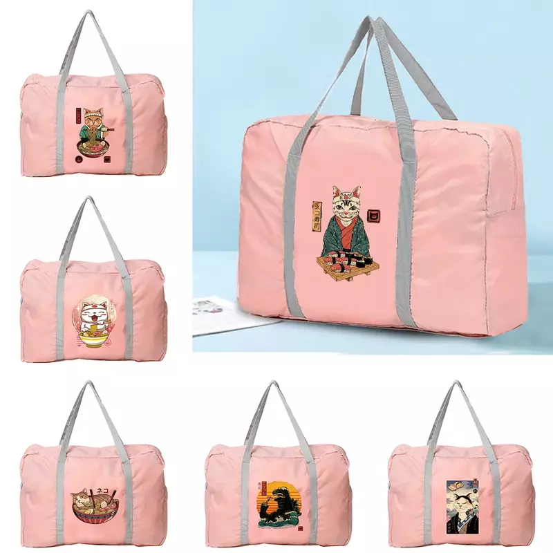 Reisetasche Handtaschen Unisex Gepäck Sortiert aschen 2024 Japan Cat Pattern Serie Reisetasche große Kapazität Tasche Gepäck Veranstalter