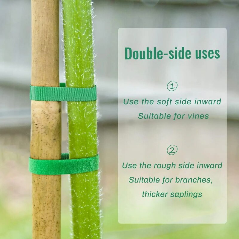 Vendaje de nailon reutilizable para plantas, Lazos de Cable, cinta con forma de planta de jardín, accesorios de jardín, 2M/5M