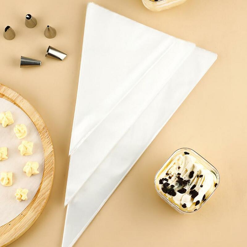 Zestaw torebek do wyciskania 100 szt. Jednorazowego torebki do dekoracji ciasta do ciasta dekorowanie ciasta lukier trójkątny do ciastek lukru