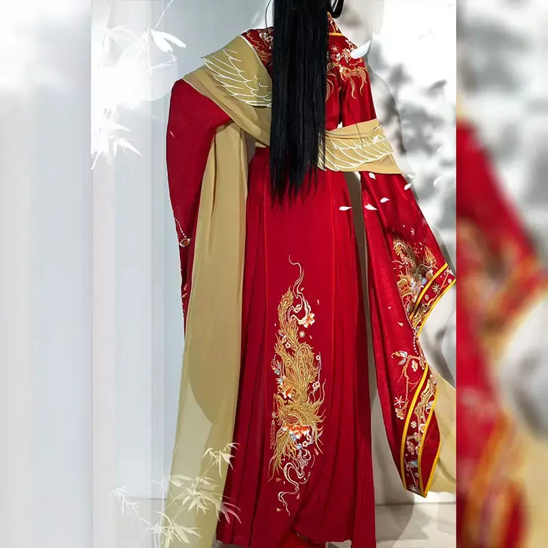 Conjunto de vestido Hanfu tradicional de estilo chino para mujer, vestido bordado de flores de la dinastía Weijin, bata elegante Vintage