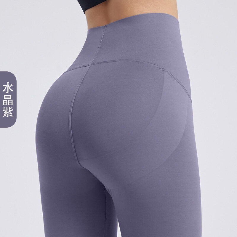Summer New Casual Yoga Sports Shorts Solid Color High Waist Hip Lift Pants Women's Running Fitness Tight Capris