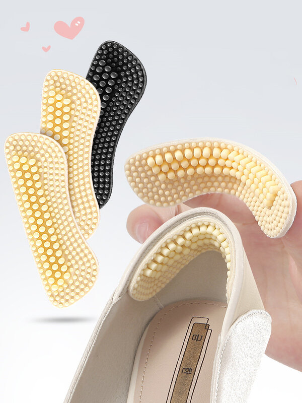 Nuovo 1 paio di inserti in Silicone Soft Massage Women cuscinetti per scarpe in tessuto di Gel di silice Grips per fodera inserti per tallone posteriore plantari in Fascite