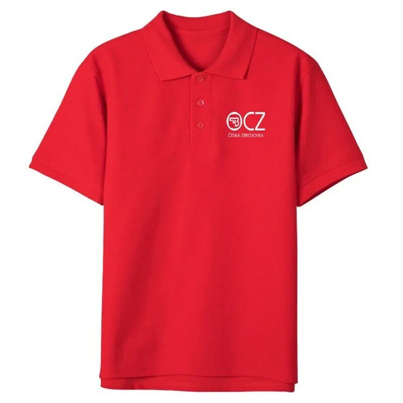 2024 New Men's Cotton Polo Shirts Ceska Zbrojovka Print Casual Man Woman Polo Shirt