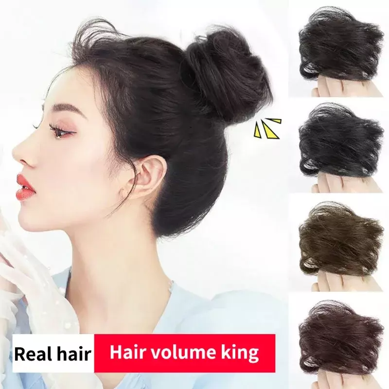 Fluffy Wig Loop invisibile Seamless Bun anello per capelli sintetici naturali Fluffy Hair Decoration Women Girls Hair Tie intrecciare lo Styling