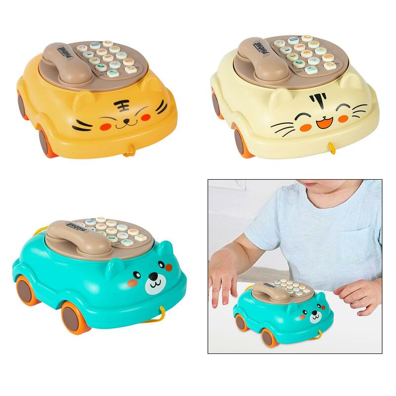 Kid Phone Baby Musical Toy Pretend Phone for Early Education Gift Creative Gift Girl Preschool Educational Learning Children