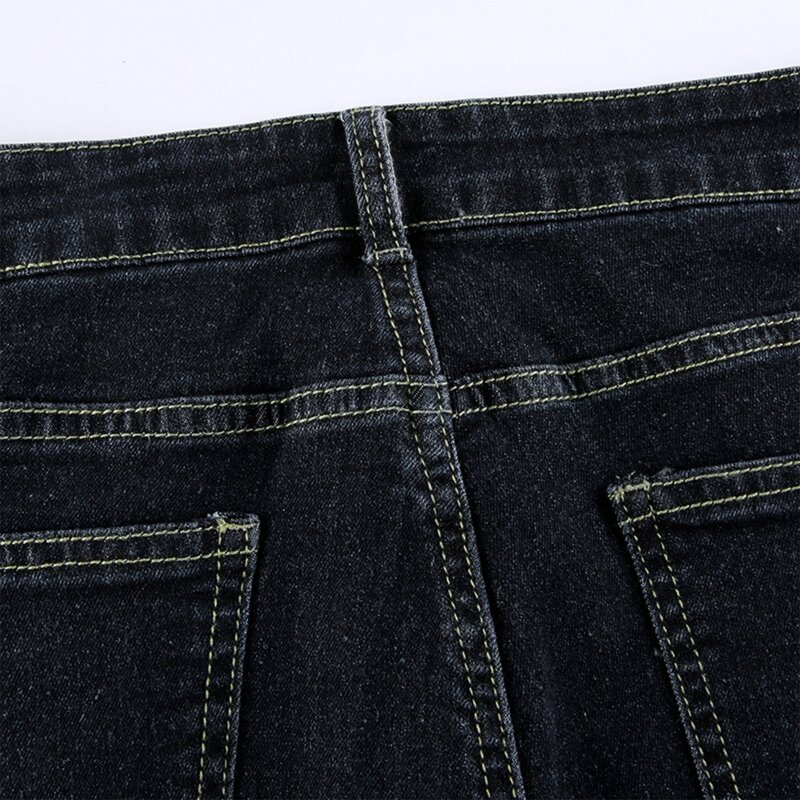 Calças de cintura baixa para mulheres, jeans elegante gradiente azul flare, calças jeans femininas, ascensão magro, calças de perna larga, moda